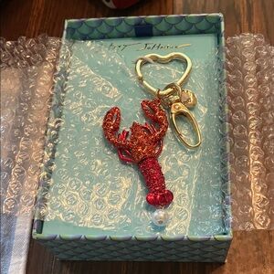 Betsey Johnson Red Lobster Keychain brand new in box